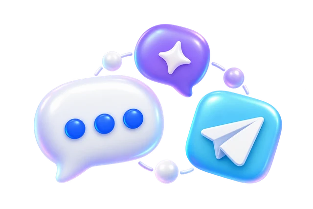 Burbujas de conversación y Telegram conectados
