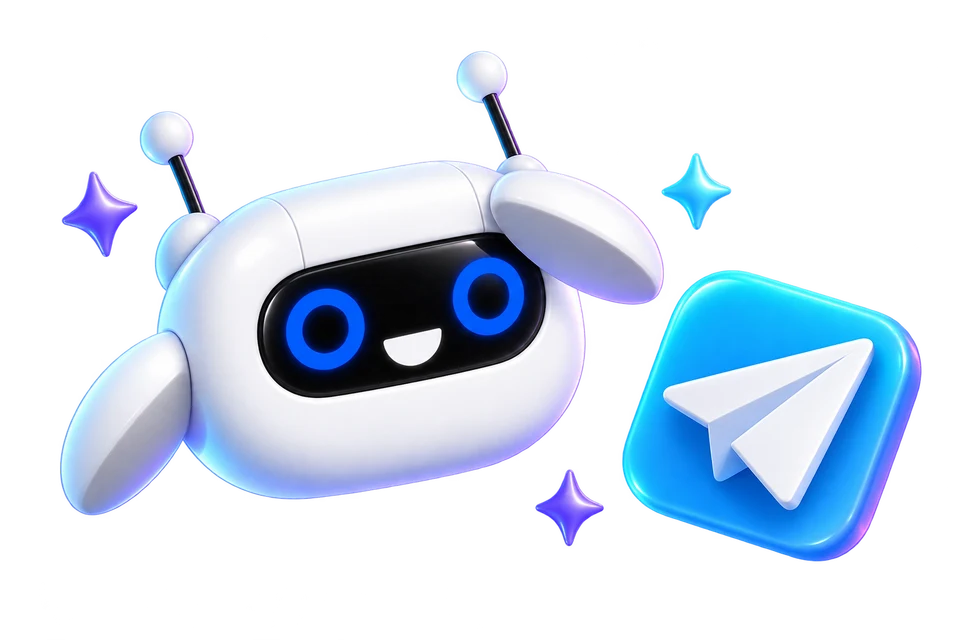 El robot de HiChat junto a un avión de Telegram
